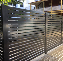 Eone Aluminum Horizontal Slat Privacy Screen - Stain Black - Eone Industry