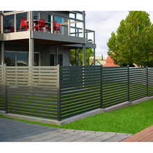 Eone Aluminum Horizontal Slat Privacy Screen - Stain Black - Eone Industry