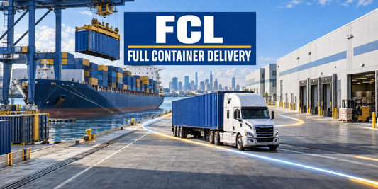 FCL full container delivery from ocean port to a U.S. commercial warehouse