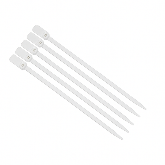 Reinforced Locking Zip Ties with Writable Tag – 1" x 3" Label, 8¼" Overall Length