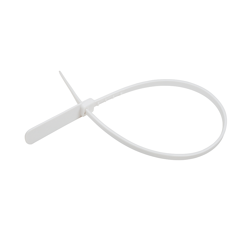 reinforced locking zip ties with writable label tag for cable and fence jobsite marking