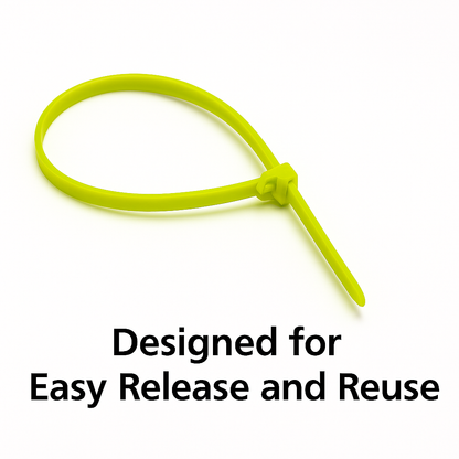 Reusable Cable Ties – 0.3" x 12.5", Rainbow Series, Heavy-Duty, Adjustable & Easy Release
