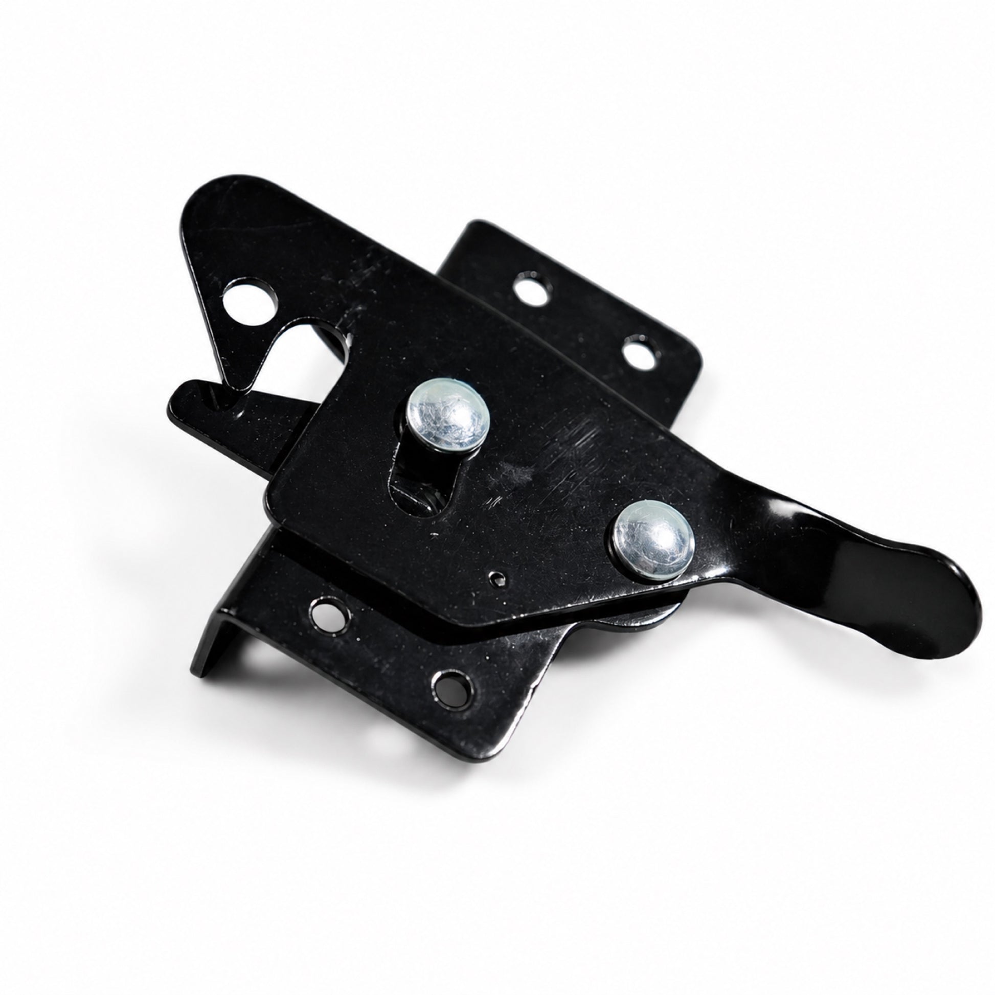 Black Steel Gate Latch Hasp and Hinge Hardware Set - view 1