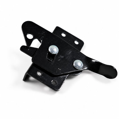Black Steel Gate Latch Hasp and Hinge Hardware Set - view 1