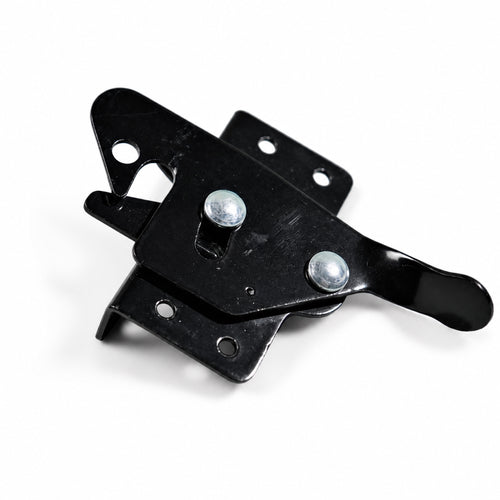 Black Steel Gate Latch Hasp and Hinge Hardware Set - view 1