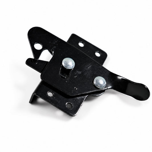 Black Steel Gate Latch Hasp and Hinge Hardware Set - view 1
