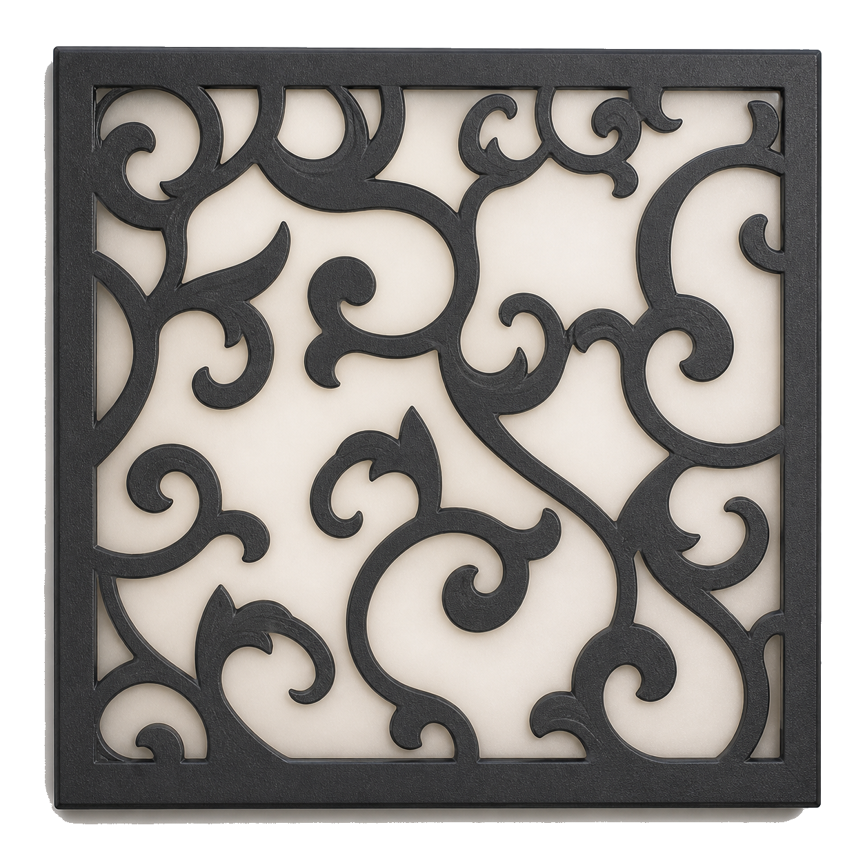CH-001 Ornamental Scroll Decorative Wall Light Panel - White background main view