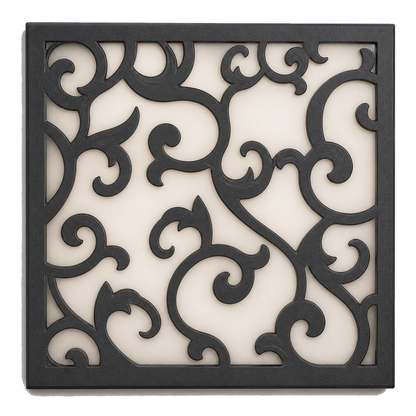CH-001 Ornamental Scroll Decorative Wall Light Panel - White background main view
