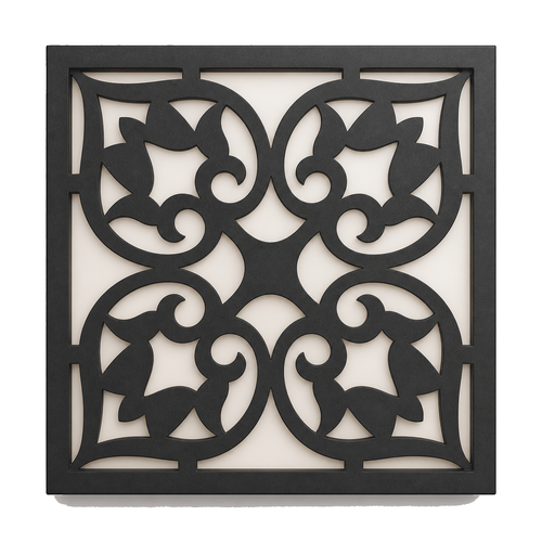 CH-003 Medallion Decorative Wall Light Panel - White background main view