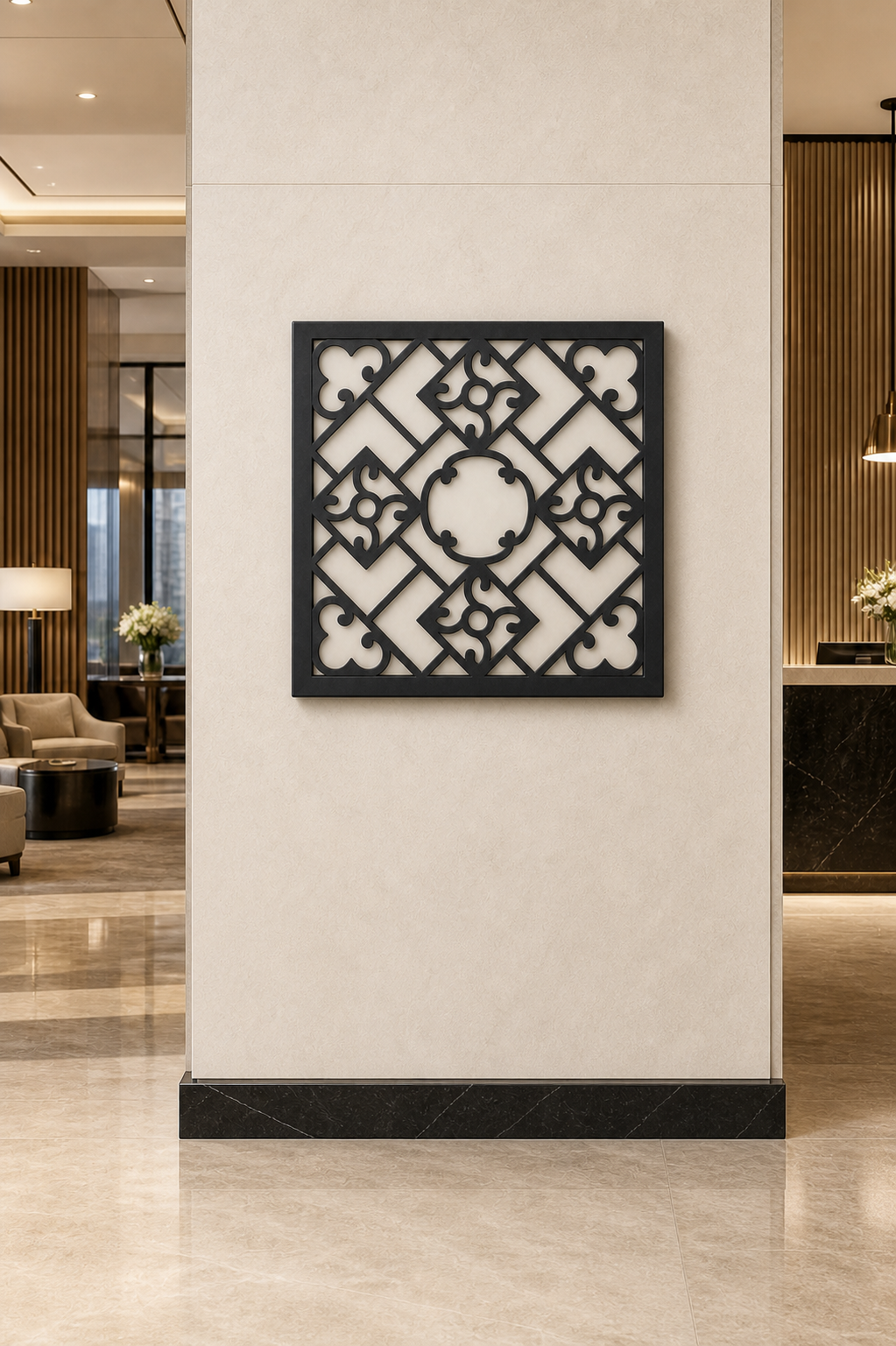 CH-004 Vine Light Box Decorative Wall Light Panel - Hotel lobby wall art daytime