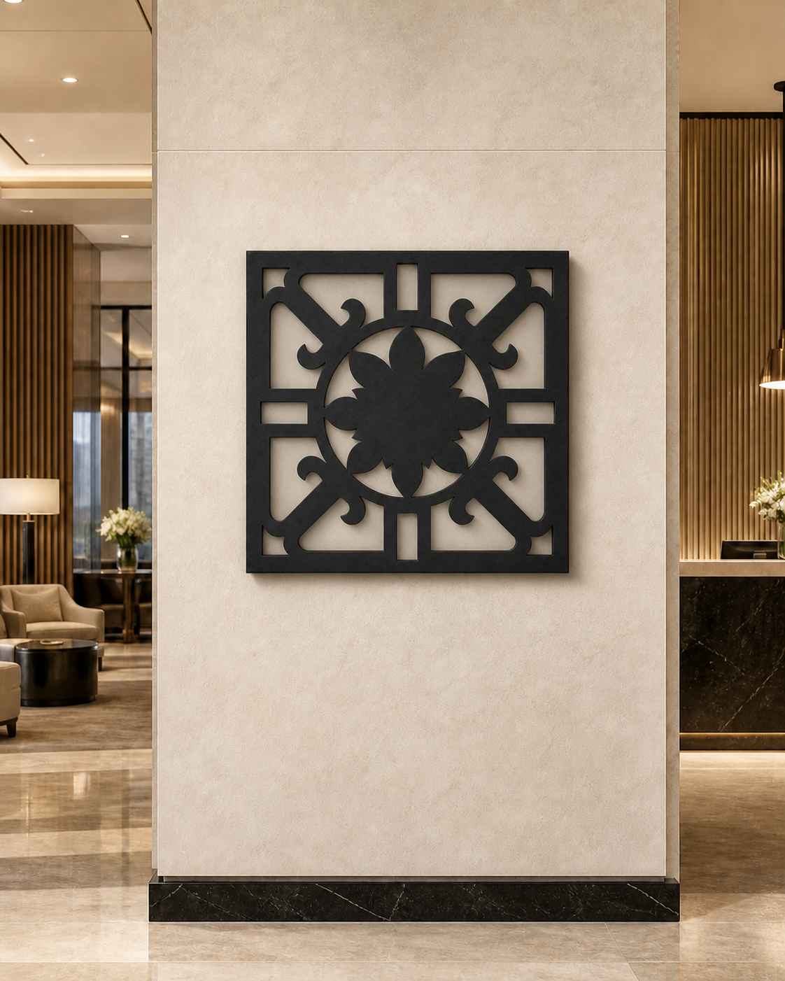 CH-005 Garden Arabesque Decorative Wall Light Panel - Hotel lobby wall art daytime