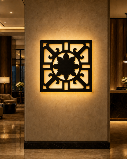 CH-005 Garden Arabesque Decorative Wall Light Panel - Hotel lobby ambient lighting