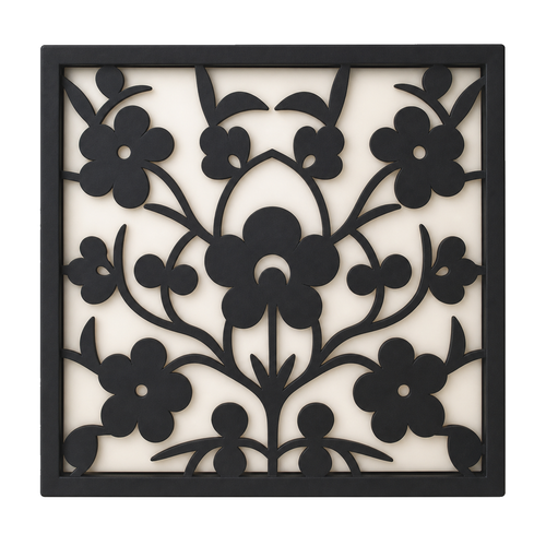 CH-006 Floral Lattice Decorative Wall Light Panel - White background main view