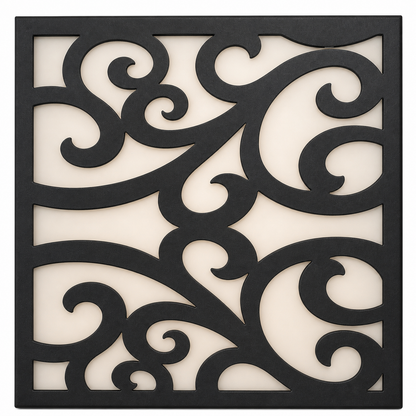 CH-008 Moroccan Lattice Decorative Wall Light Panel - White background main view