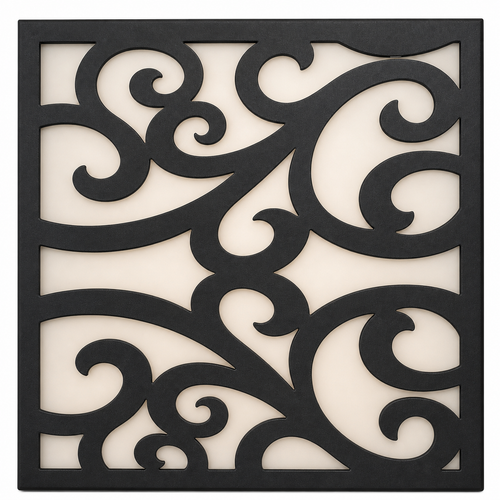 CH-008 Moroccan Lattice Decorative Wall Light Panel - White background main view