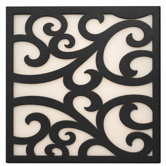 CH-008 Moroccan Lattice Decorative Wall Light Panel - White background main view