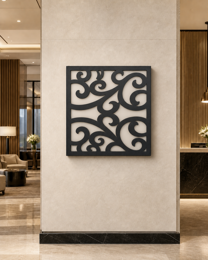 CH-008 Moroccan Lattice Decorative Wall Light Panel - Hotel lobby wall art daytime