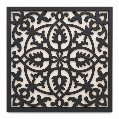 CH-009 Modern Lattice Decorative Wall Light Panel - White background main view