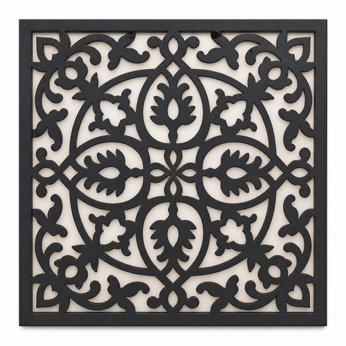 CH-009 Modern Lattice Decorative Wall Light Panel - White background main view