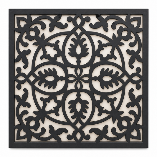 CH-009 Modern Lattice Decorative Wall Light Panel - White background main view