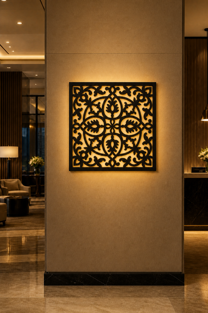 CH-009 Modern Lattice Decorative Wall Light Panel - Hotel lobby ambient lighting