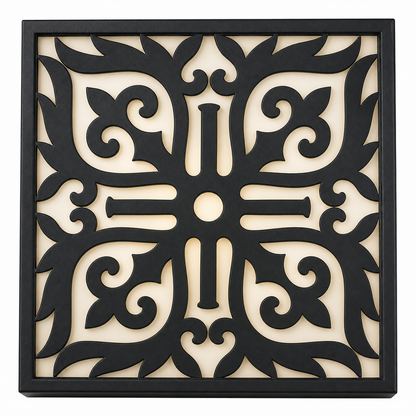 CH-013 Leaf Scroll Decorative Wall Light Panel - White background main view