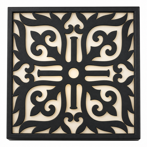 CH-013 Leaf Scroll Decorative Wall Light Panel - White background main view