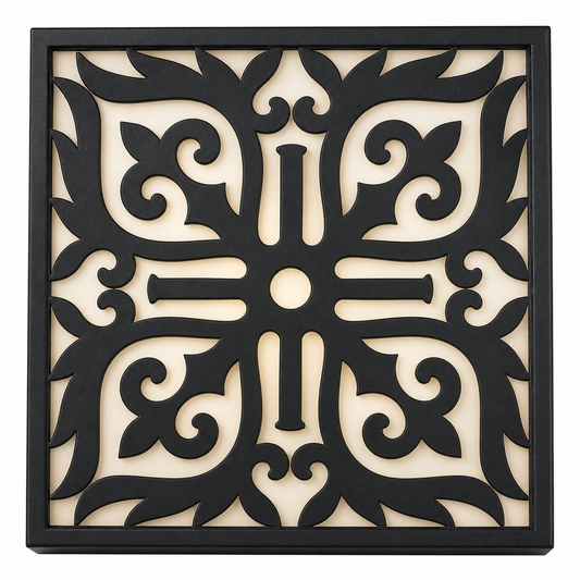 CH-013 Leaf Scroll Decorative Wall Light Panel - White background main view
