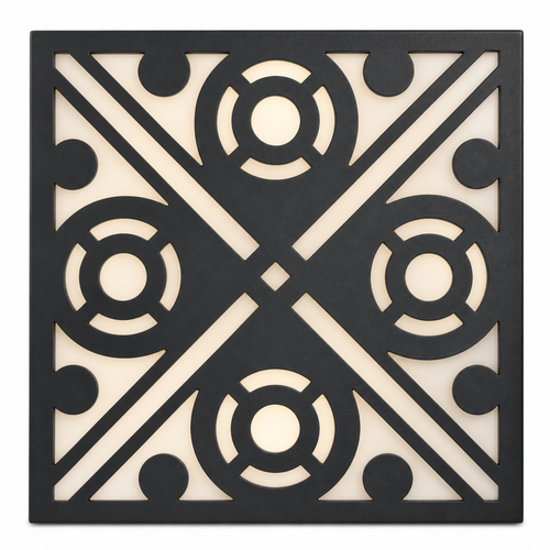 CH-015 Symmetric Vine Decorative Wall Light Panel - White background main view