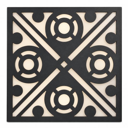 CH-015 Symmetric Vine Decorative Wall Light Panel - White background main view