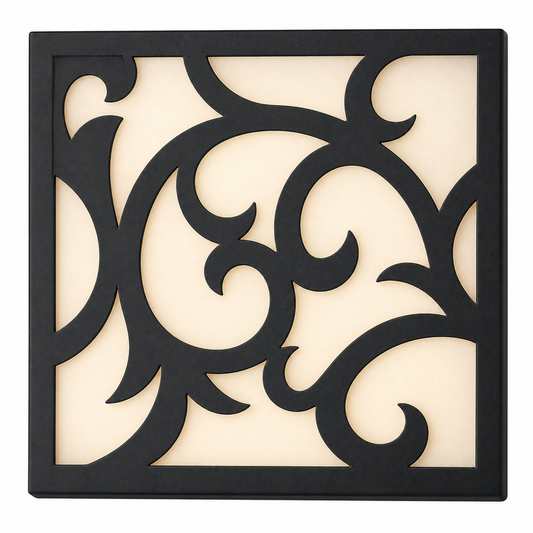 CH-016 Fan Floral Decorative Wall Light Panel - White background main view