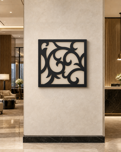 CH-016 Fan Floral Decorative Wall Light Panel - Hotel lobby wall art daytime