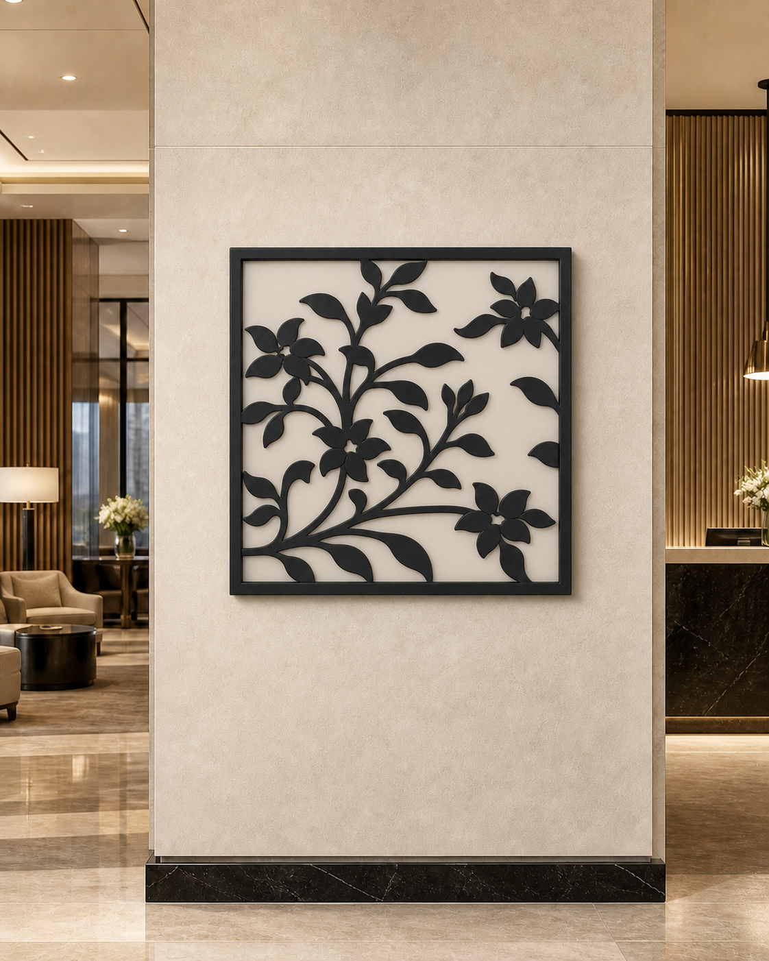 CH-018 Circle Motif Decorative Wall Light Panel - Hotel lobby wall art daytime