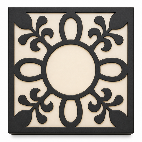 CH-019 Scroll Border Decorative Wall Light Panel - White background main view