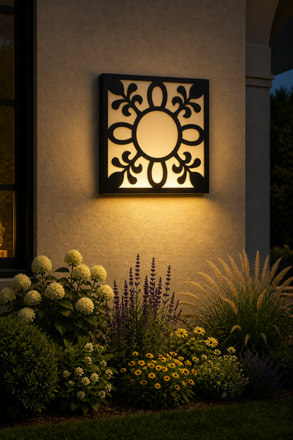 CH-019 Scroll Border Decorative Wall Light Panel - Evening bottom uplight wall ambience