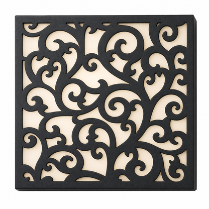 CH-020 Oriental Lattice Decorative Wall Light Panel - White background main view