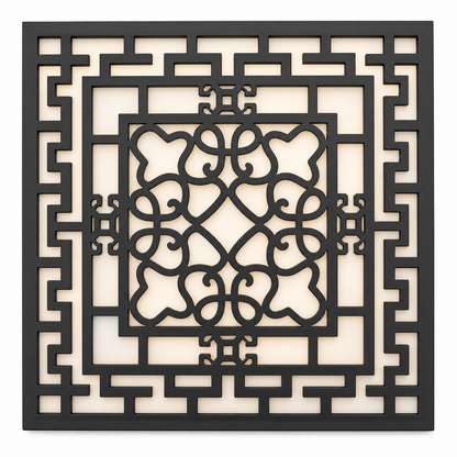 CH-021 Maze Geometry Decorative Wall Light Panel - White background main view