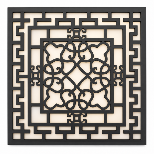CH-021 Maze Geometry Decorative Wall Light Panel - White background main view