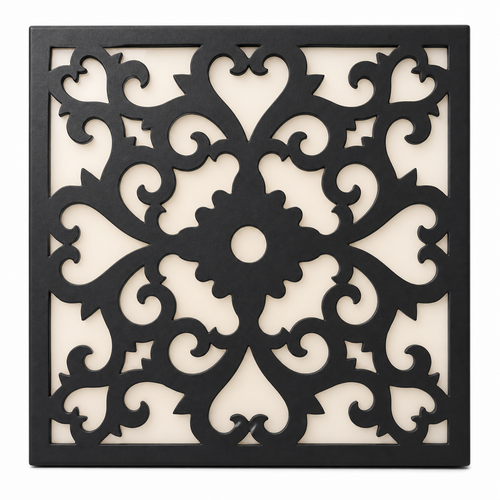 CH-022 Botanical Curls Decorative Wall Light Panel - White background main view