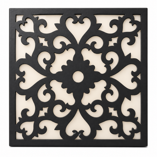 CH-022 Botanical Curls Decorative Wall Light Panel - White background main view