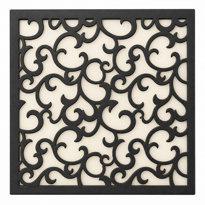 CH-023 Art Nouveau Floral Decorative Wall Light Panel - White background main view