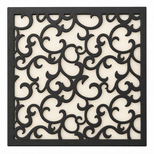 CH-023 Art Nouveau Floral Decorative Wall Light Panel - White background main view