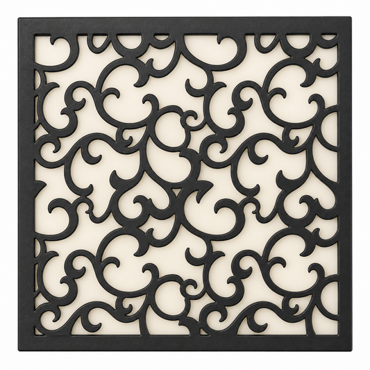 CH-023 Art Nouveau Floral Decorative Wall Light Panel - White background main view