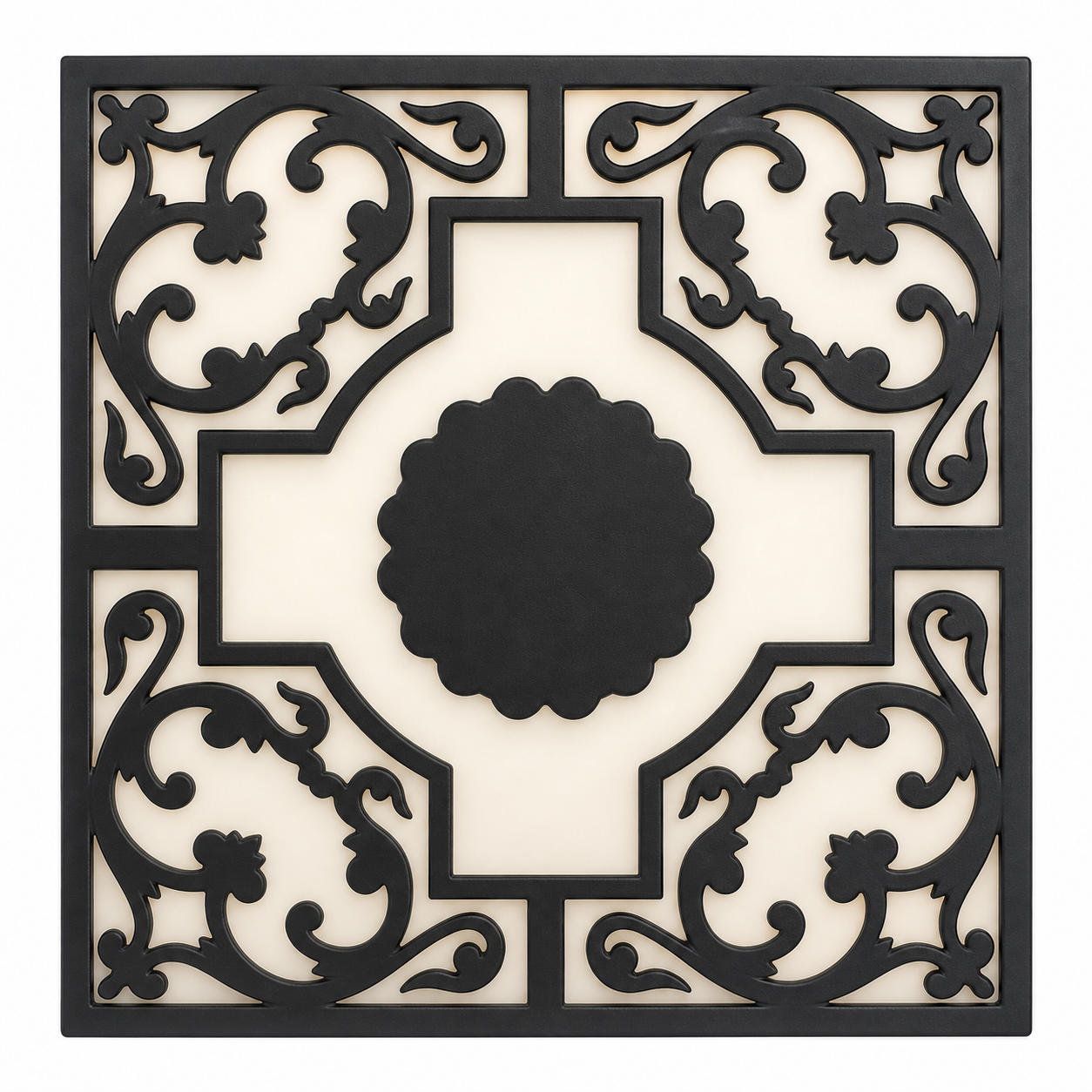 CH-024 Wave Lattice Decorative Wall Light Panel - White background main view