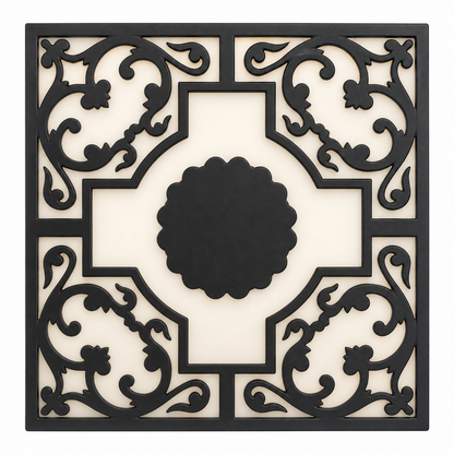 CH-024 Wave Lattice Decorative Wall Light Panel - White background main view