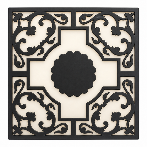 CH-024 Wave Lattice Decorative Wall Light Panel - White background main view