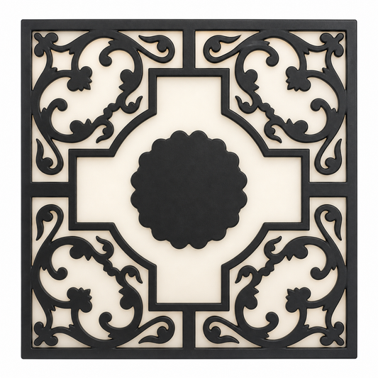 CH-024 Wave Lattice Decorative Wall Light Panel - White background main view