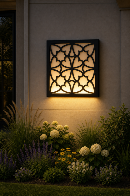 CH-025 Garden Scroll Decorative Wall Light Panel - Evening bottom uplight wall ambience