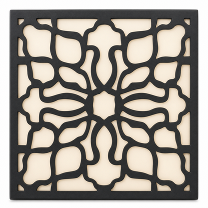 CH-026 Quatrefoil Medallion Decorative Wall Light Panel - White background main view