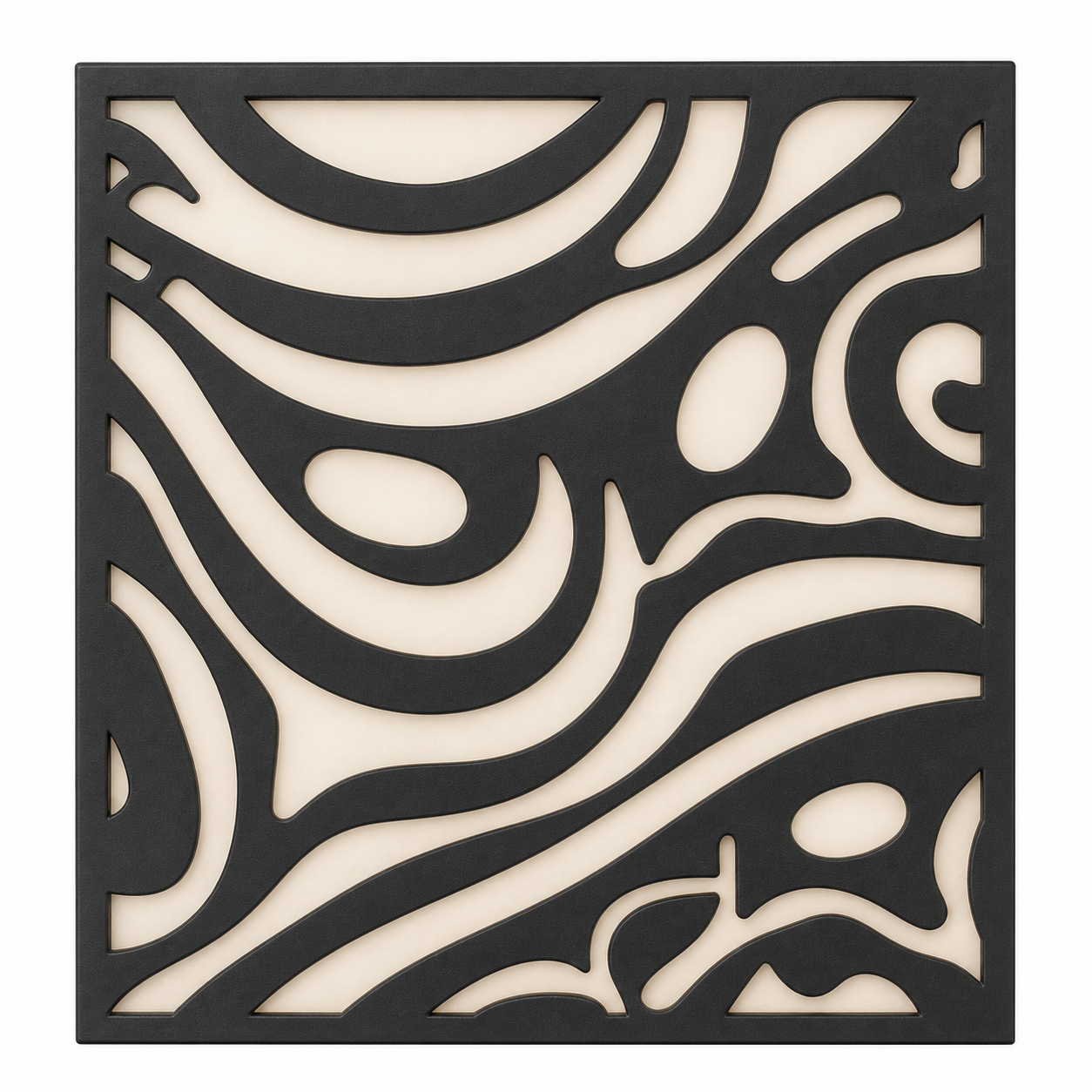 CH-030 Abstract Cutwork Decorative Wall Light Panel - White background main view